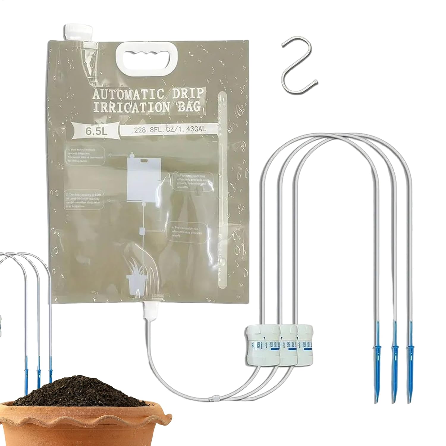 Urban Farming System - Automatischer Bewässerungstropfer, Einstellbare Tropfmenge mit Drei